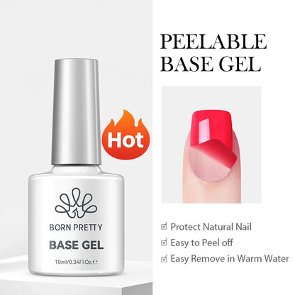 BORN PRETTY Super Top Coat and Base Gel Nail Polish for Gel Polish Semi-permanent Varnish Rubber Top Coat 10ml Nail Supplies