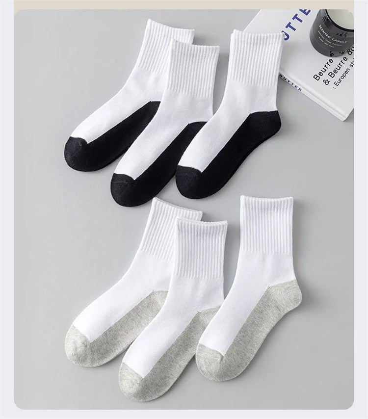 3 Pairs/set Children's Socks Spring Autumn Kids Boys Cotton White Sports Student Home Teenagers Socks For Daily Life 4-16Years