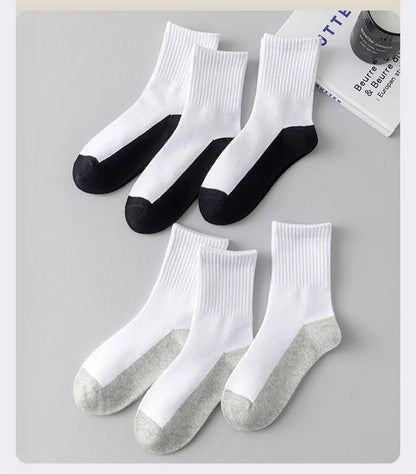 3 Pairs/set Children's Socks Spring Autumn Kids Boys Cotton White Sports Student Home Teenagers Socks For Daily Life 4-16Years