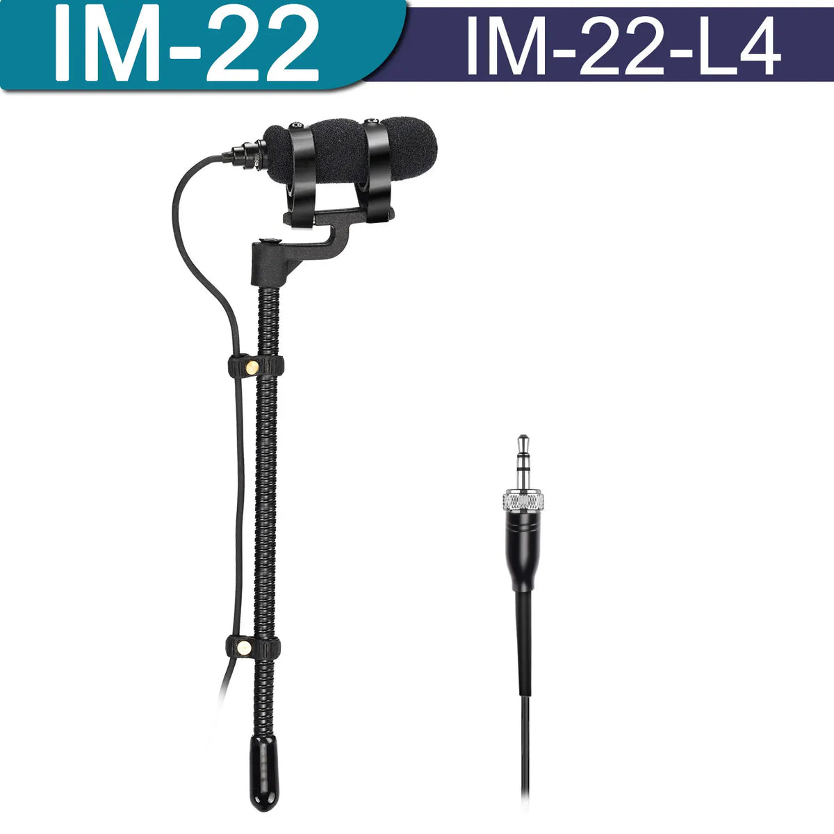Professional 3 Pin 4 PIN XLR Violin Microphone 3.5mm Portable Condenser Musical Instrument Mic for Wind Sax Piano Clarinet IM-22