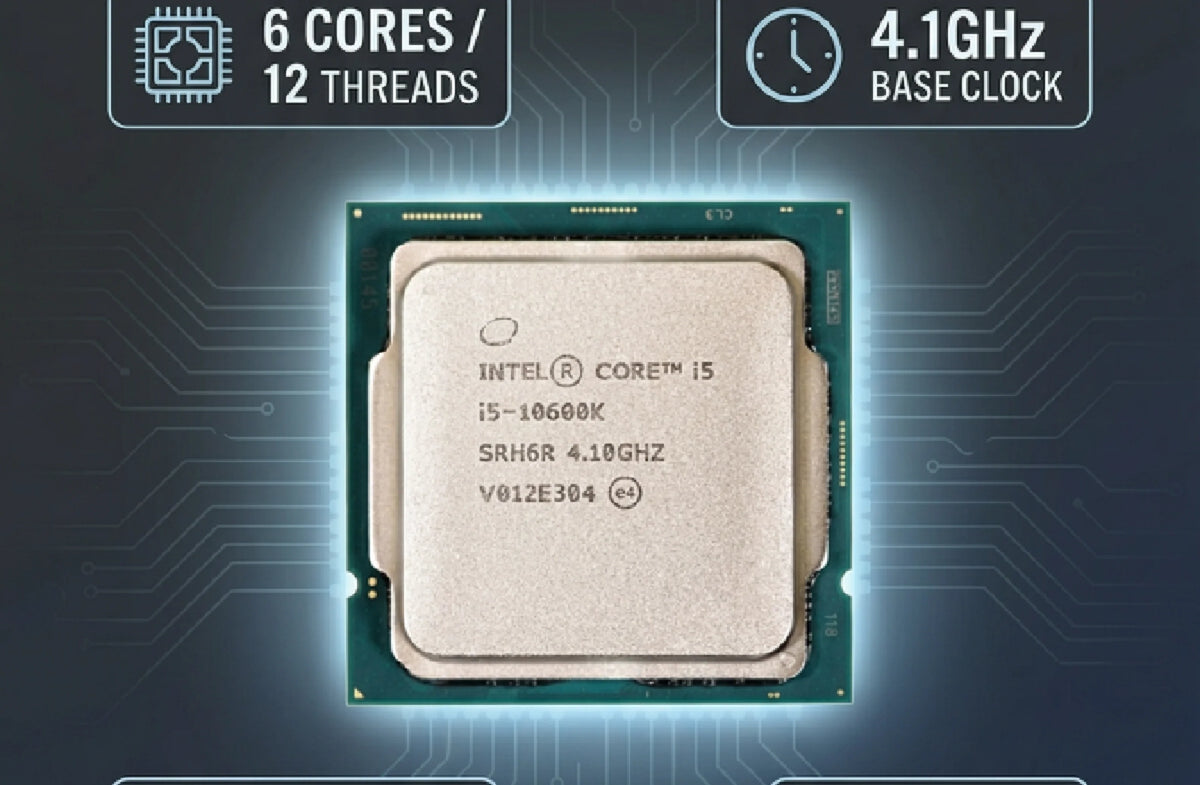 Intel Core i5 10600K Box CPU Processor i5 10th Gen Series 4.1GHz 6-Core 12-Thread L3 12MB 125W LGA 1200