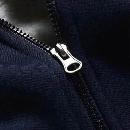 Herr Hoodie Vinterjacka 2026 – Anpassningsbar Tryck Streetwear Casual Zip Tjock S–4XL 4 Färger