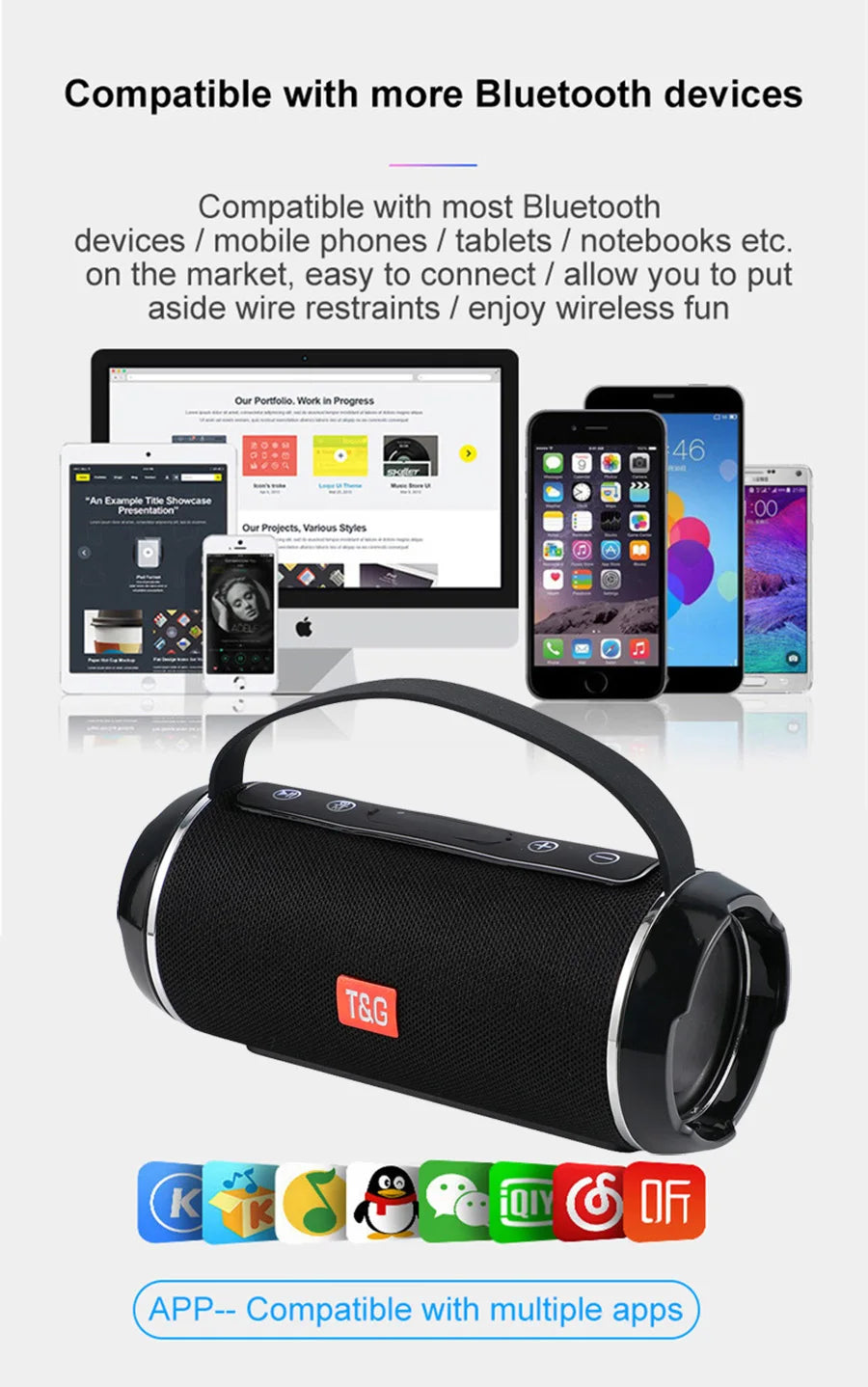 Subwoofer Bluetooth Speaker Portable Wireless Radio FM Computer PC TV 10W Powerful Woofer Bass Sound Box Music Big Caixa De Som