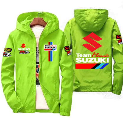 Racingjakka för Herr – Tunn Polyesterjakka med Dragkedja, Casual Sportswear i 10 Färger och Storlekar S–7XL