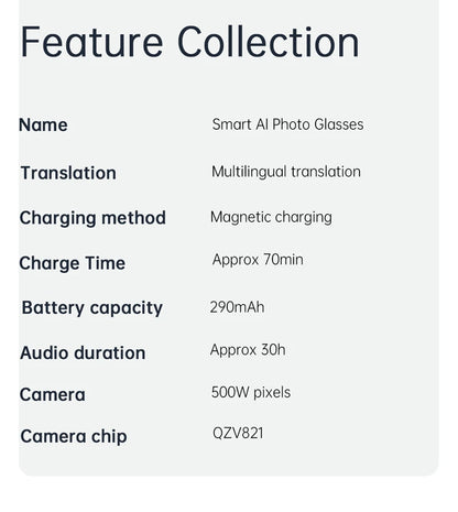 Xiaomi AI Camera Glasses Multi-functional 4K 800MP Photochromic Smart Glasses Anti-shake Shooting Tech With 290mah Large Battery