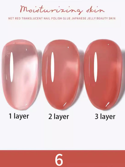 1-30pcs PSK Nude Pink Color Nail Art Ice Transparent Bare Color Nail Enamel 2026 New Net Red Popular White Gel Nail Polish