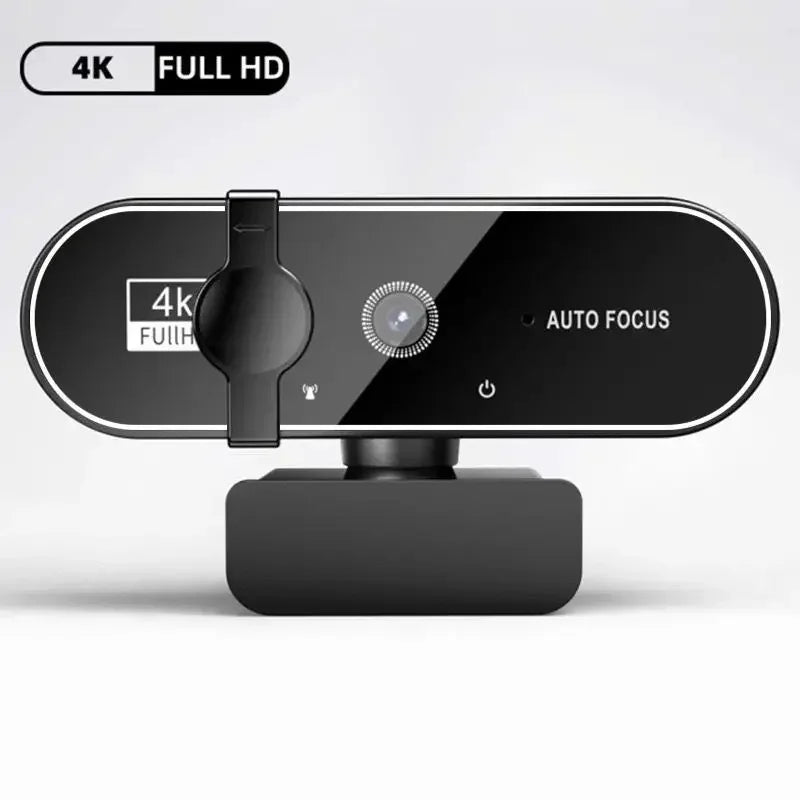 Webbkamera 4K/2K/1080p USB med Autofokus & Inbyggd Mikrofon – för Streaming, Videomöten & Laptop