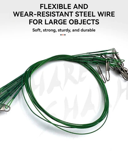 Lure Front Wire Anti Bite Fishing Line Steel Leader With Swivel Accessory Lead Core Offshore Angling Sea Snap Fishhook Tool