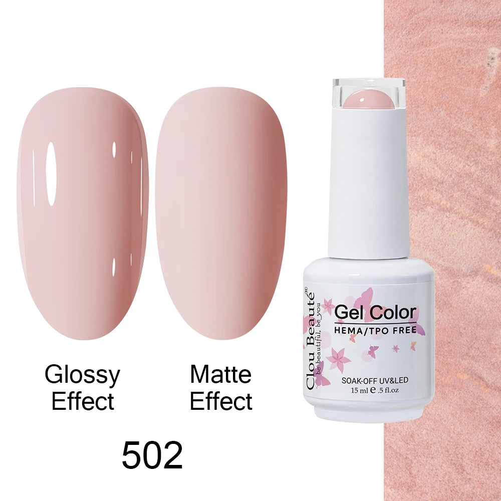Clou Beaute Gel Nail Polish Neon Brown Royal Blue Red Green Pastal Nude Nail Art Varnishes Gel Lacquer Top Coat UV Gel Nail