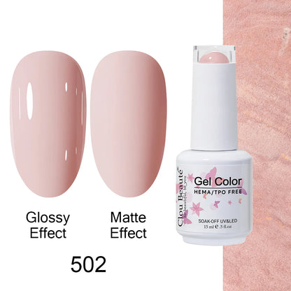 Clou Beaute Gel Nail Polish Neon Brown Royal Blue Red Green Pastal Nude Nail Art Varnishes Gel Lacquer Top Coat UV Gel Nail