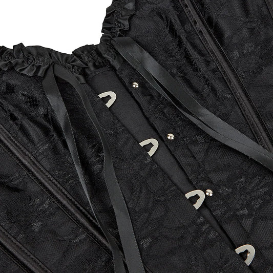 Sexig gotisk korsett shapewear dam steampunk snörning midjeträning