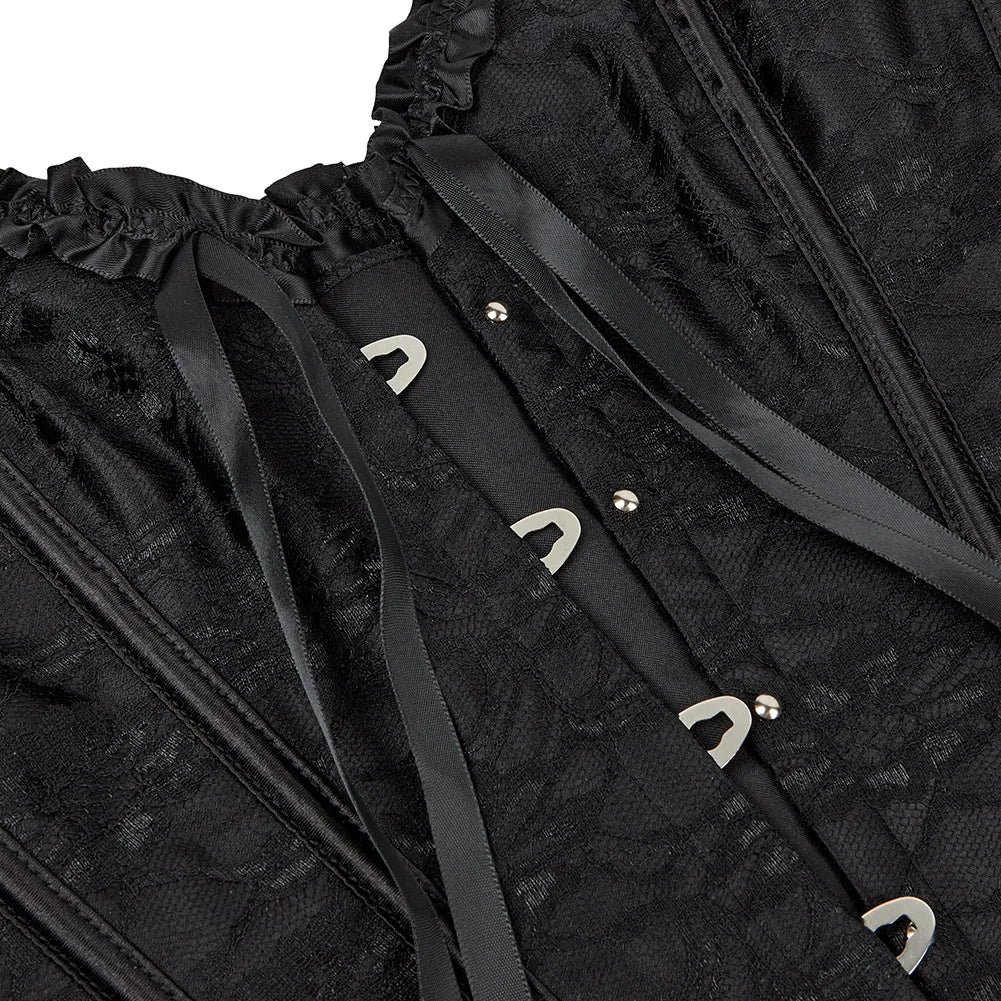 VISIVANE korsettopp dam med snörning – gothic och steampunk, S–6XL