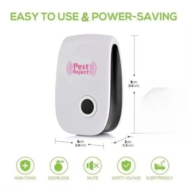 Plug-In Ultrasonic Pest Repeller,Electronic Insect Control,Mosquito Repellent For Home,Repels Mice Ants Spiders Cockroaches