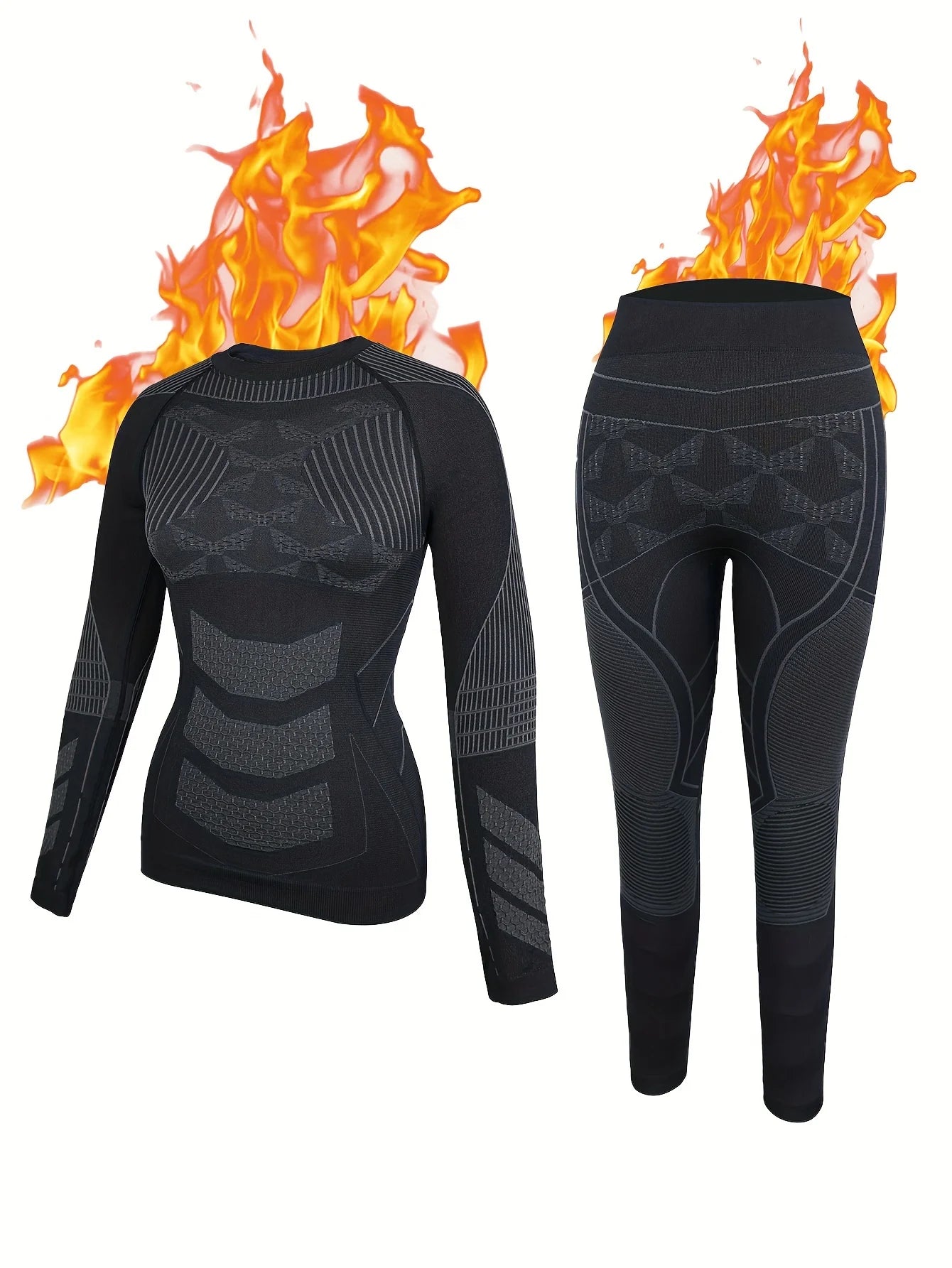 Womens Thermal Underwear Ski Breathable Warm Base Layer Winter Long Johns Top Bottom Sets for Cold Weather
