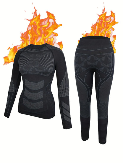 Womens Thermal Underwear Ski Breathable Warm Base Layer Winter Long Johns Top Bottom Sets for Cold Weather