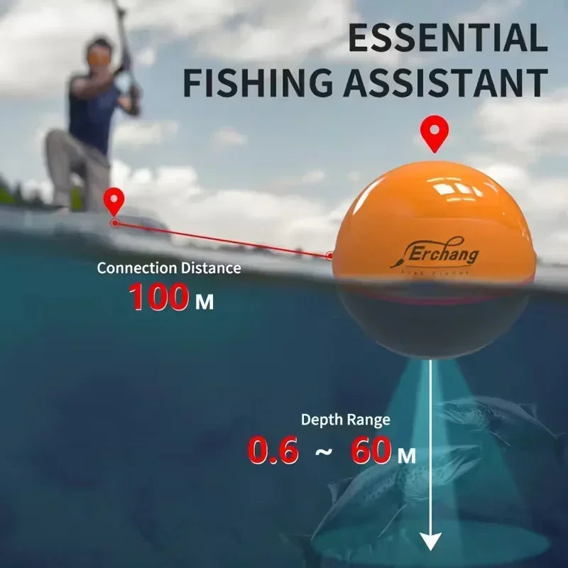 Erchang F68 WIFI Fish Finder 100M Wireless Fishing Sounder Echo Sounder Detect Finder fishing for Lake Sea Fishing IOS& Android