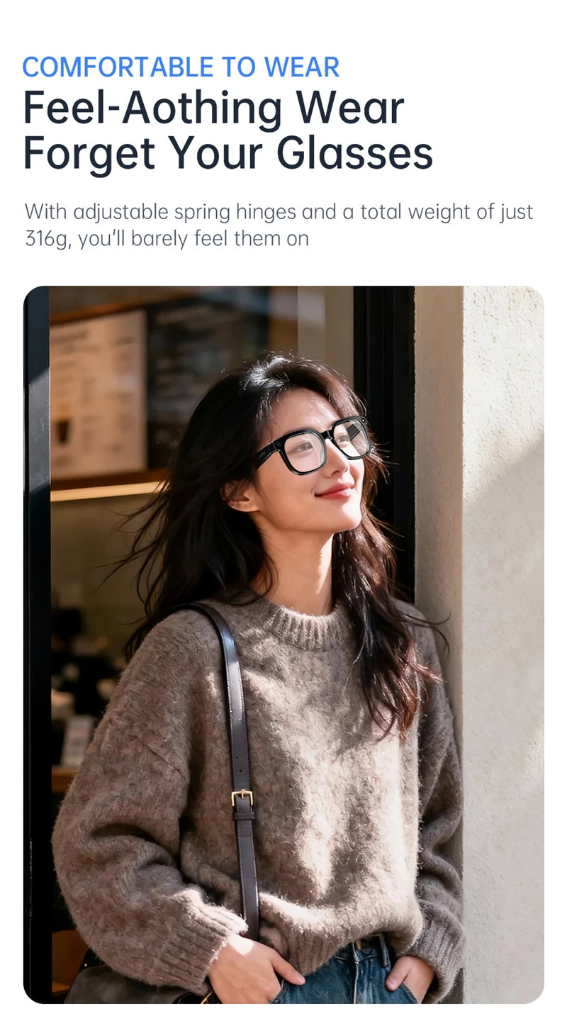 Xiaomi AI Camera Glasses Multi-functional 4K 800MP Photochromic Smart Glasses Anti-shake Shooting Tech With 290mah Large Battery