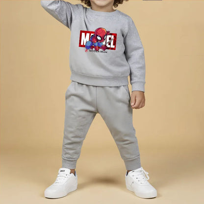 2026 Spring Autumn Boys Sweatshirt Sets Kids Cute Cartoon Printed Hoodies and Pants 2pcs Sets Children's Long Sleeved Clothes