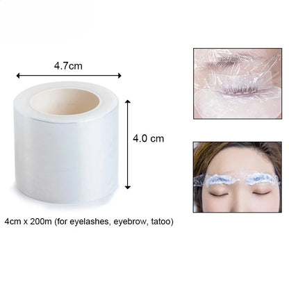 3/5/10 Roll Tattoo Film Wrap Clear Cover Film 4mm*200m For Eyebrow Eyelashes Lip Cleaning Transparent Makeup Tools Accessories
