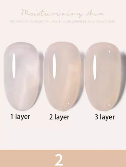 1-30pcs PSK Nude Pink Color Nail Art Ice Transparent Bare Color Nail Enamel 2026 New Net Red Popular White Gel Nail Polish
