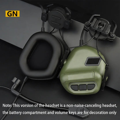 Tactical Helmet Headset Non-picking Noise-Cancelling Headset For Gen5 Helmet Headset Baofeng Radio PTT Adapter Mobile Earphone