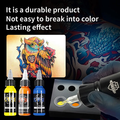KVM 30ml/1oz 14-colors Tattoo Ink Pigment Body Art Tattoo Kits Professional Beauty Paints Makeup Tattoo Supplies Semi-permanent