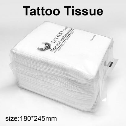 Disposable Tattoo Washing Gauze 50Pcs Non‑Woven Tattoo Cleaning Cloth Lint‑Free Pearl Texture Wipes for Tattoo Studio Tattoo