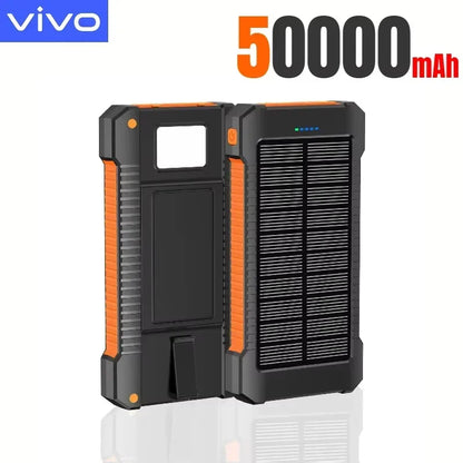 VIVO 500000mAh Solar Power Bank Super Fast Charge Powerbank Outdoor Portable External Battery for iPhone Huawei Samsung 2026New