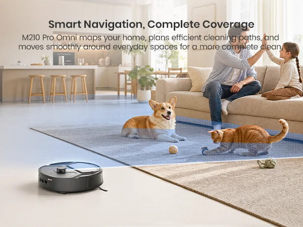 Lefant M265 Wet and Dry Robot Vacuum Cleaner, 20000Pa, Self Cleaning Wet Roller, Clean Water Wash, Laser dToF, Anti-Tangle, WiFi 2.4G/5G/Alexa/APP