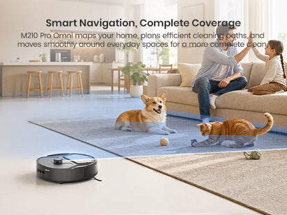 Lefant M265 Wet and Dry Robot Vacuum Cleaner, 20000Pa, Self Cleaning Wet Roller, Clean Water Wash, Laser dToF, Anti-Tangle, WiFi 2.4G/5G/Alexa/APP