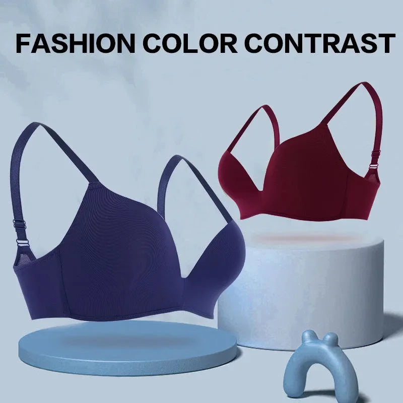 3 PCS/Set Women's Seamless Push-up Bra Sexy Lingerie Three-quarter A B Cup Underwear No Wire Brassiere Bralette Breathable Bras