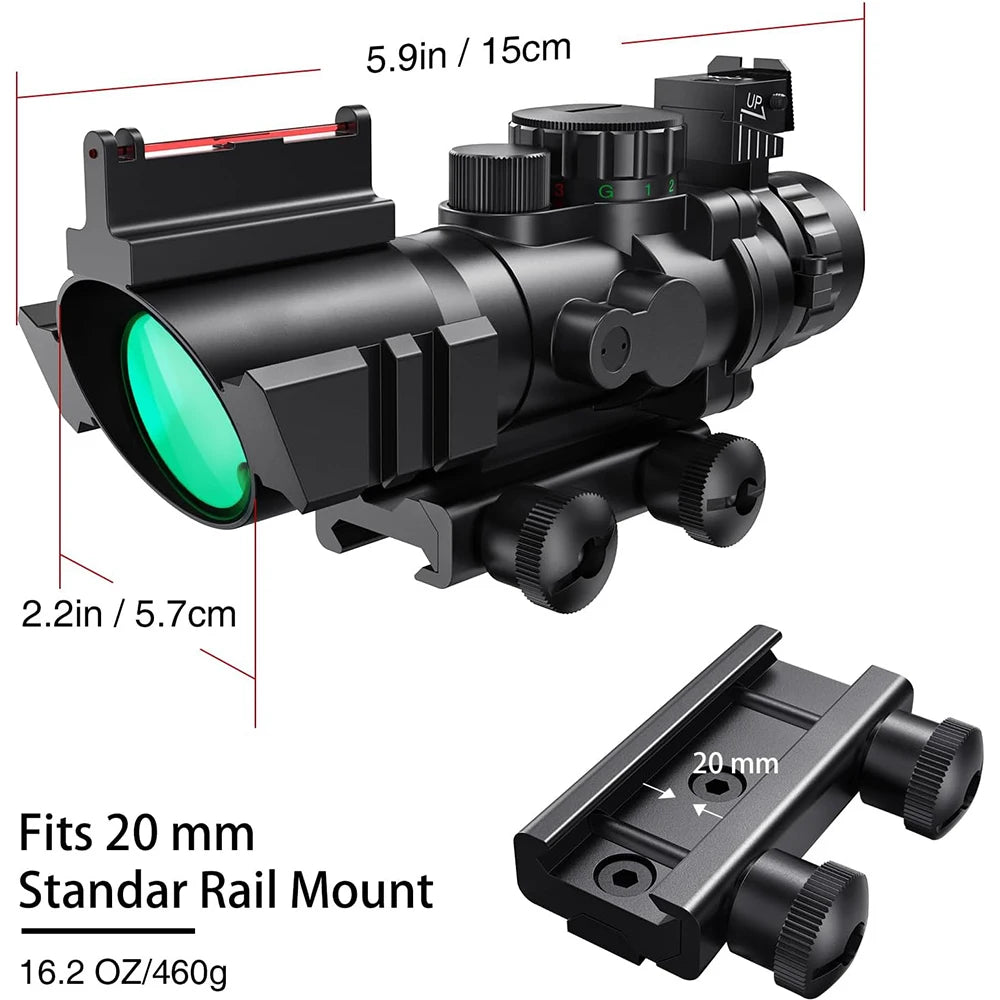 Bestsight 4×32 prismakikarsikte med RGB-riktmedel