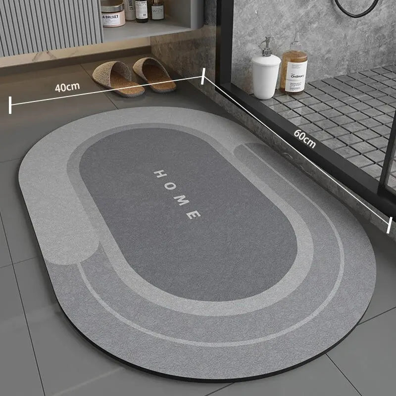 1pc 40*60cm Super Absorbent Floor Mat For Bathroom Non Slip, Fast Drying Soft, Carpet Shower Tub Outdoor Doormat