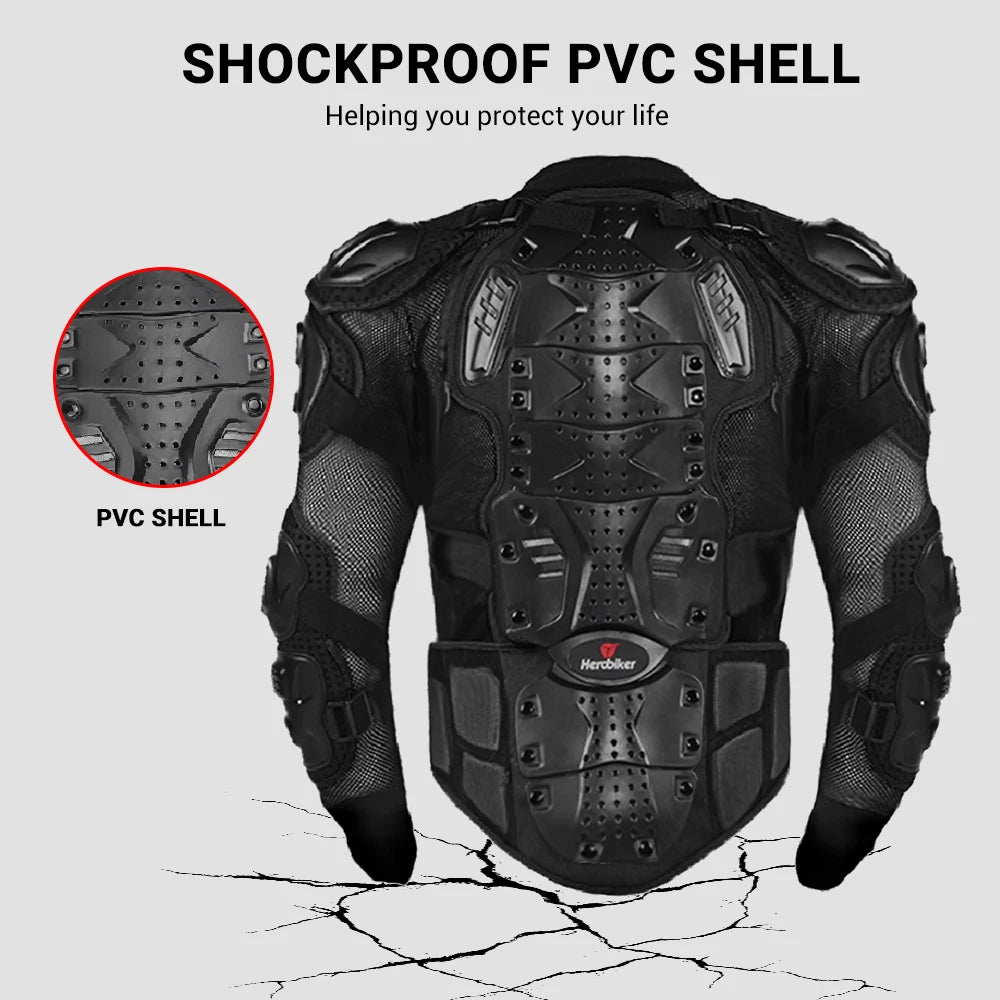 Motorcycle Armor Anti-Fall Wear-Resistant Motorbike Body Armor Jackets Motocross Riding Equipment Back Chest Protector S-5XL
