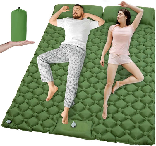 Uppblåsbar Campingmadrass T2312 – Extra Bred, Inbyggd Pump, TPU-Nylon, 8 Färger