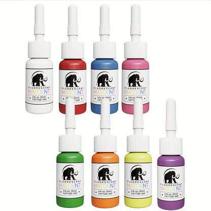 0.17oz Tattoo Ink Fluorescent Ink Body Art Tattoo Kits Professional Beauty Paints Makeup Tattoo Supplies Semi-permanent