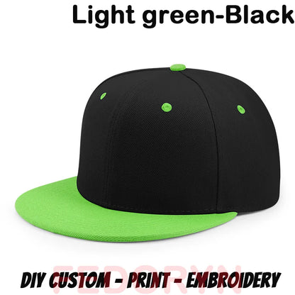 FEDORYN Snapback Keps Splice-Färger Hip Hop – 40 Färger Akryl/Polyester Justerbar Unisex Anpassad Brodyr Tryck Grossist Dropshipping
