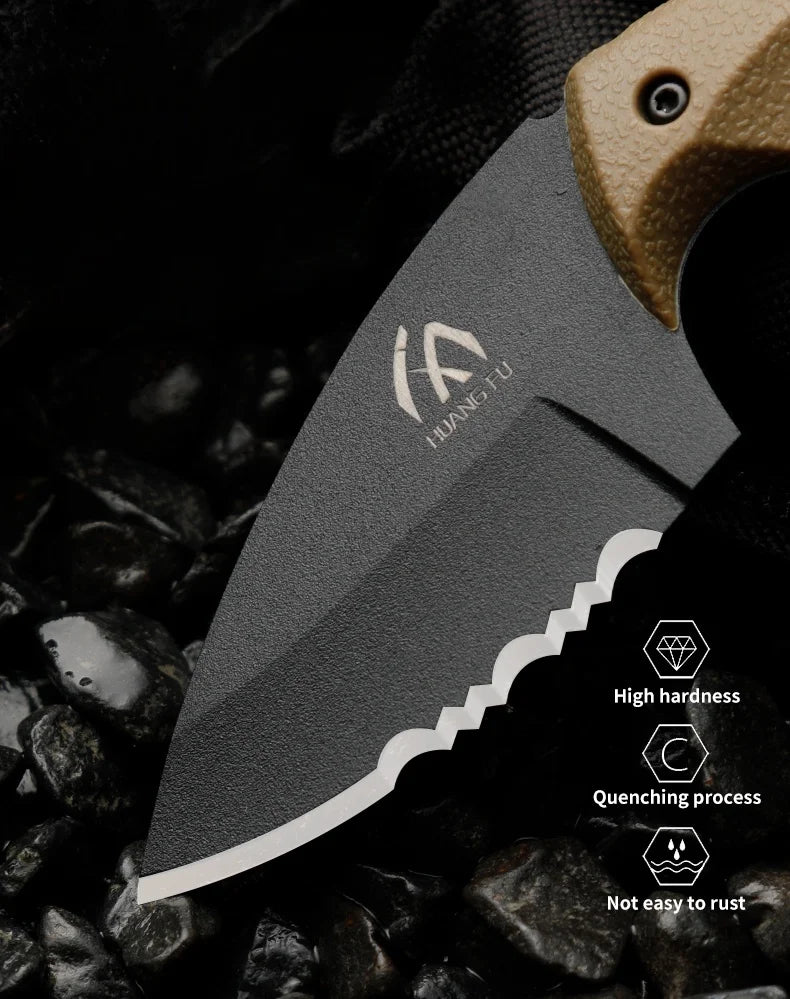 Simple and portable straight knife with sheath storage, anti slip and comfortable handle, outdoor outing, fishing, gardening, mu