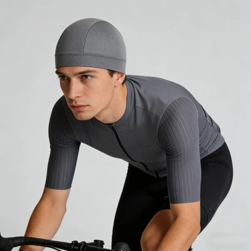 Men Women Quick Dry Breathable Mesh Skull Beanie Cap Sweat Absorbent Sports Cap Under Helmet Liner Moisture Wicking Cycling Hat