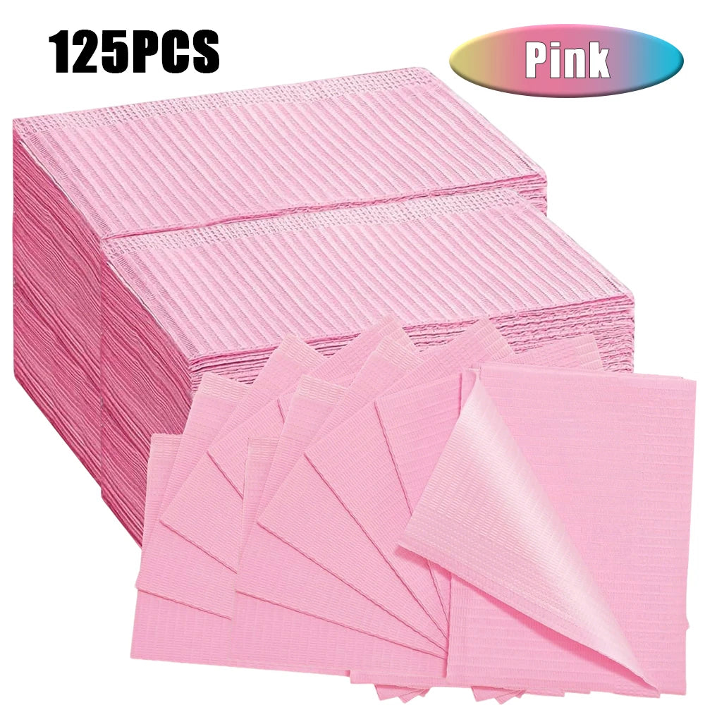 5-125pcs Disposable Waterproof Tattoo Bibs 10 Colors Tattoo Clean Wipes Pad Table Covers Patient Dental Napkins Accessories