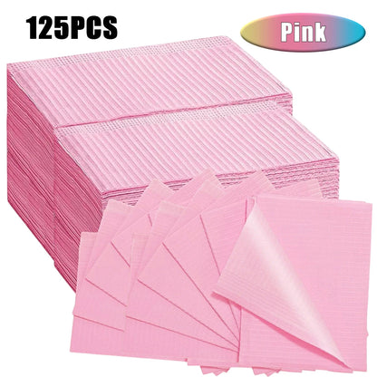 5-125pcs Disposable Waterproof Tattoo Bibs 10 Colors Tattoo Clean Wipes Pad Table Covers Patient Dental Napkins Accessories