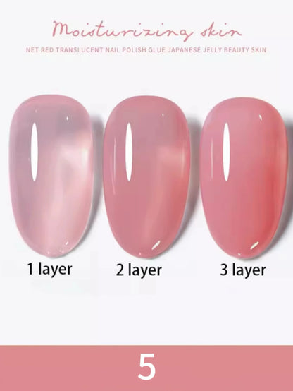 1-30pcs PSK Nude Pink Color Nail Art Ice Transparent Bare Color Nail Enamel 2026 New Net Red Popular White Gel Nail Polish