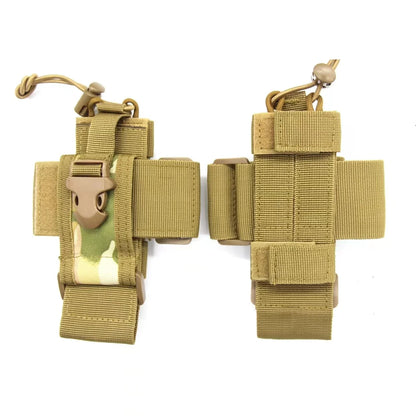 Justerbar radioficka med MOLLE-fäste för walkie-talkie
