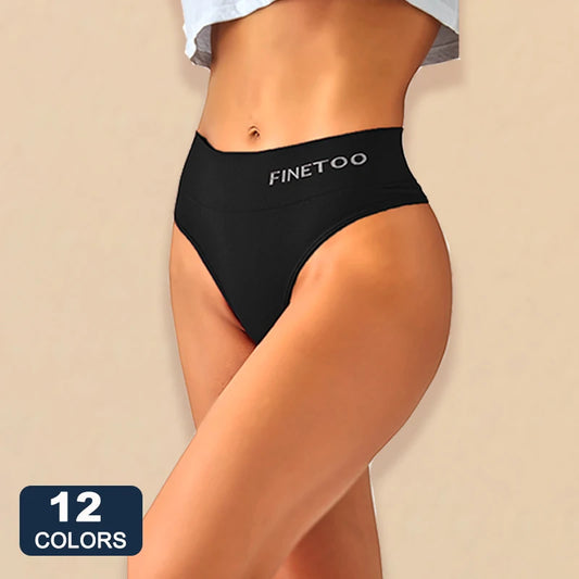 FINETOO 2 st/set M-2XL Formande G-string Trosor Dam Underkläder Hög Midja