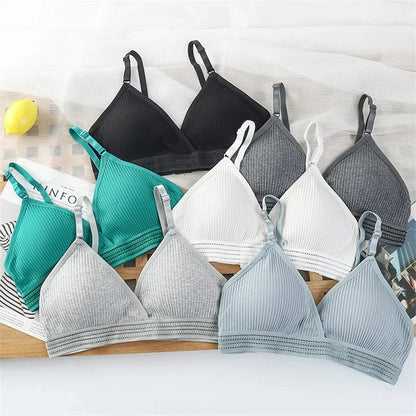 Back Lingerie Wholesale Ladies Autumn Soft Thin Cup Breathable Student Small Chest No Underwire Breast Pad Bra