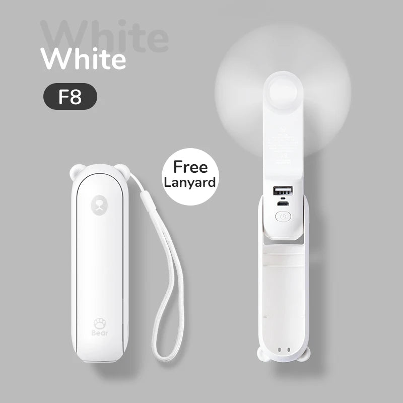 JISULIFE Handhållen Fläkt 3-i-1 – Ficklampa & Powerbank, F8 (2000mAh) / F8X (4500mAh), 7 Färger