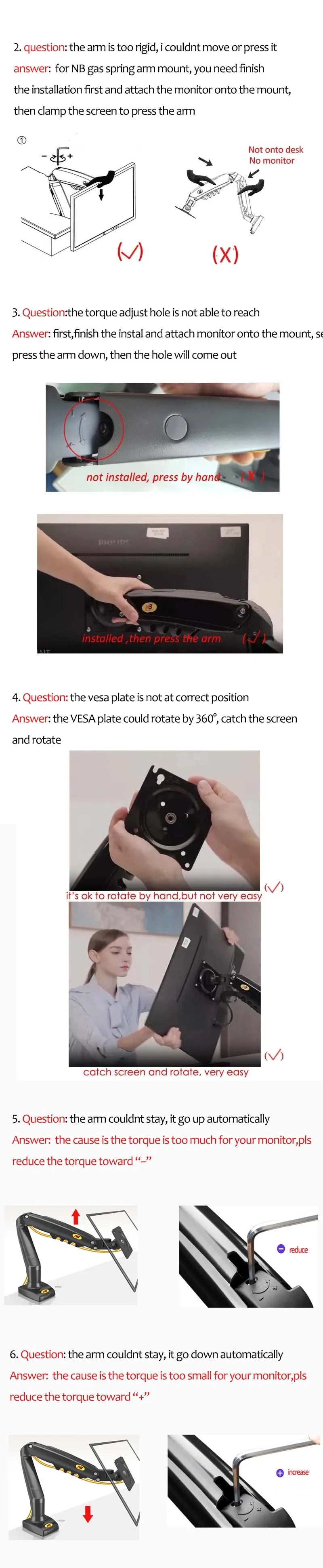 NB F80 + FP-2 Full Motion 360 Rotate Pivot 2-9kg Gas Spring Arm 10'-17' Laptop Tray Desktop Stand Clamp 10-90mm Grommet Hole