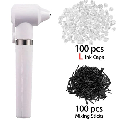 Tattoo Pigment Mixer Machine Tattoo Ink Mixer Kit with 100Pcs Mixing Sticks and 100pcs tattoo ink cups （S /M /L )Tattoo supplies