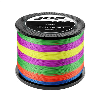 JOF 300M 500M 1000M 8 Strands 4 Strands 18-88LB PE Braided Fishing Wire Multifilament Super Strong Fishing Line Japan Multicolor