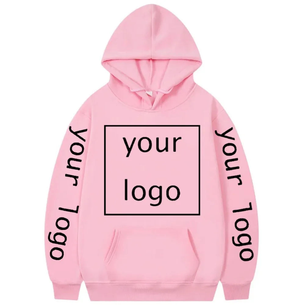 Zip-up Hoodie med Eget Tryck – Fleece, Huva & Dragkedja | S–XXXL